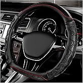 SHMZK Car Steering Wheel Cover, 15 Inch Anti-Slip Steering Wheel Cover Protector with 3D Honeycomb Design, Universal Steering Wheel Covers for Cars Truck SUV, Car Accessories (Black)