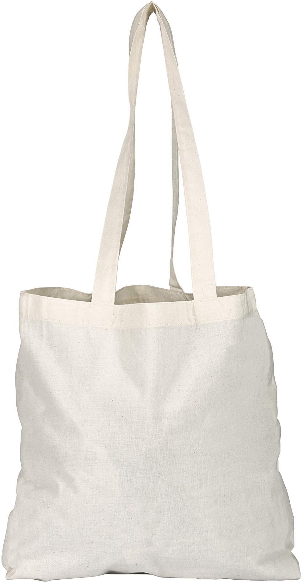 eBuyGB Pack of 50 Cotton Shopper Canvas & Beach Tote Bag, 42 cm, Beige