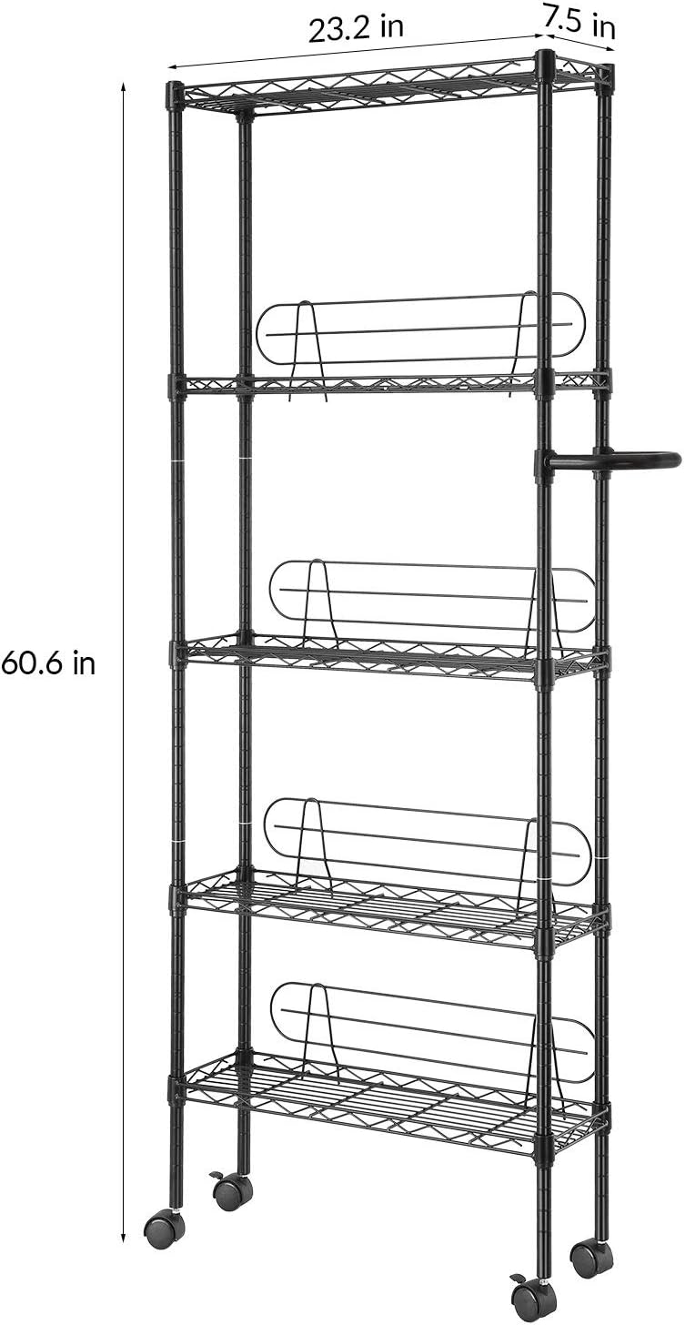 room 2 room 2 tier fabric storage shelf instructions on Home Kitchen Younis 5 Tier Storage Racks With Wheels Baffles Handle Black Storage Shelves Metal Organizer Wire Rack Garage Storage