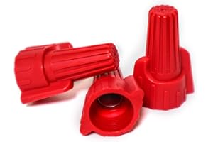 HE PRODUCTS Happy Emily 500pcs, Red Winged Wire Connectors, Twist-On Easy Screw On Type Connectors, for Connect Electrical Wiring, Wing Wire connectors red, Easy Twist-On Ribbed Cap