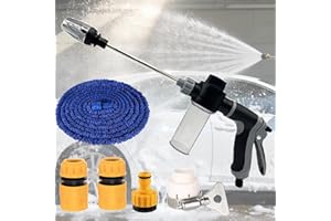Multi-Function Pressure Washer & Watering Sprayer for Yard, Garden, Pet Cleaning & Car Washing with 25Ft Water Pipe - Turn An