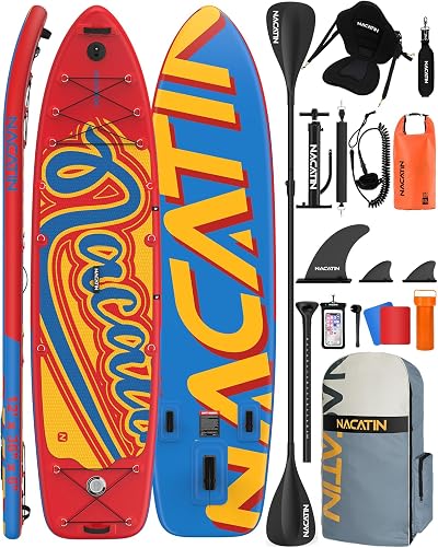NACATIN 12ftx36in Inflatable Stand Up Paddle Board with Seat