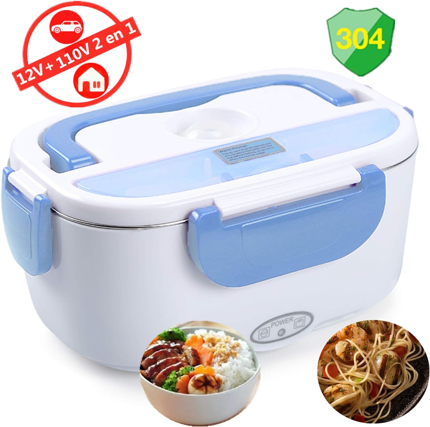 2 in 1 Electric Lunch Box for Car and Work Hot Food