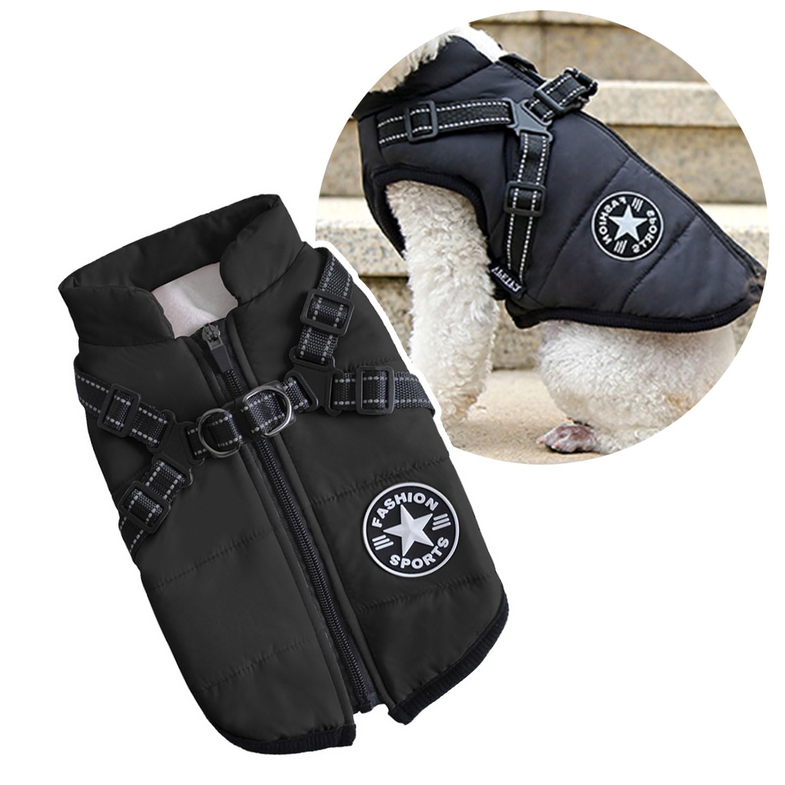 Dog Clothes for Small Dogs, Winter Warm Dog Coat Jacket Vest, Pet Coat Harness for Cats Puppy Small Dogs โ image 1