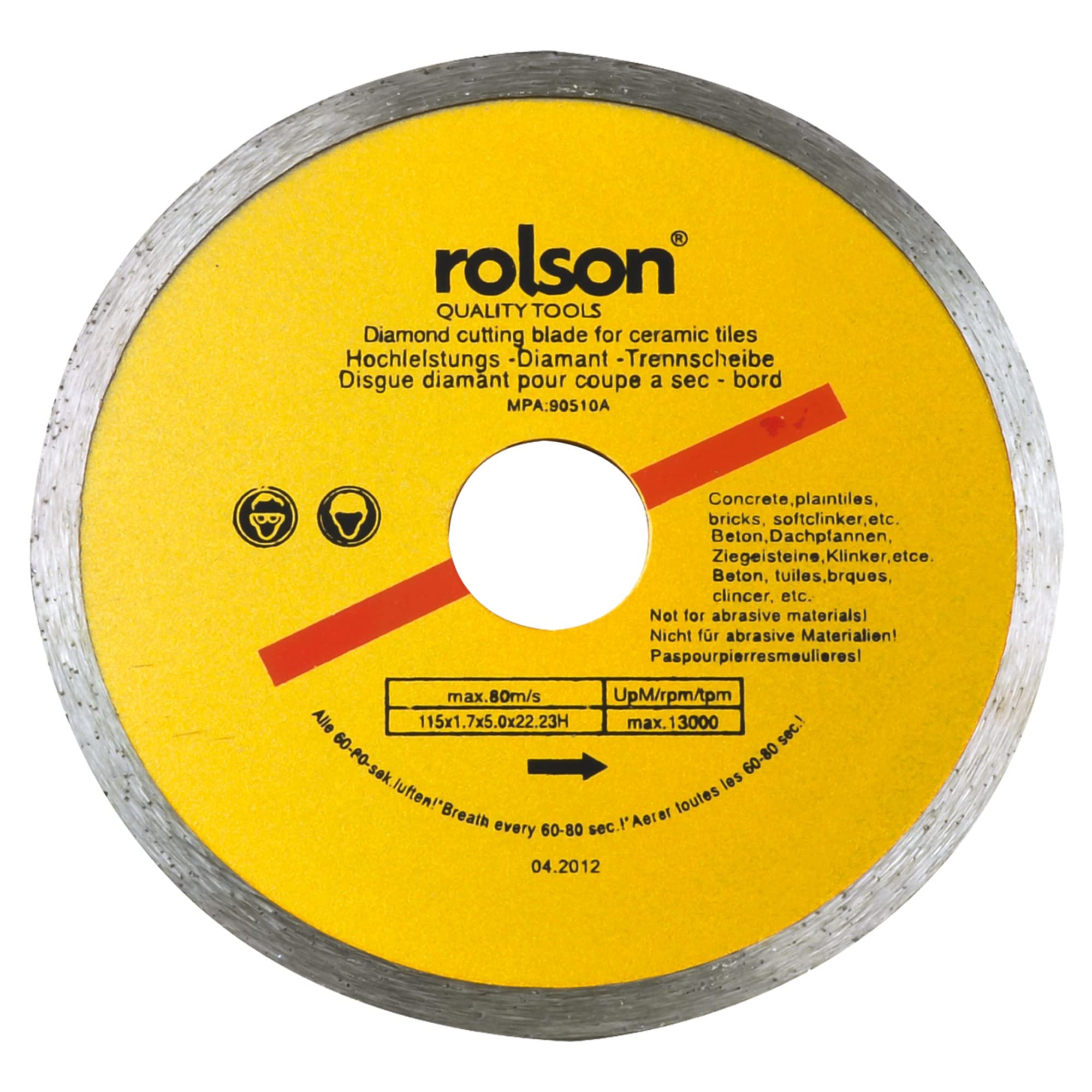 Rolson 24864 115 mm Ceramic Tile Blade