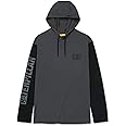 Caterpillar Men's Hooded Banner Long Shirts with UPF 50 Protection, Moisture Control and Cat Logo on Sleeve