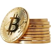 10 Pcs Bitcoin Coin Souvenir with Coin Case, Physical Bitcoin Collection, Gold Plated Bitcoin for Commemoration, Crypto Currency Coin BTC for Gift, Gold Bitcoin Tokens