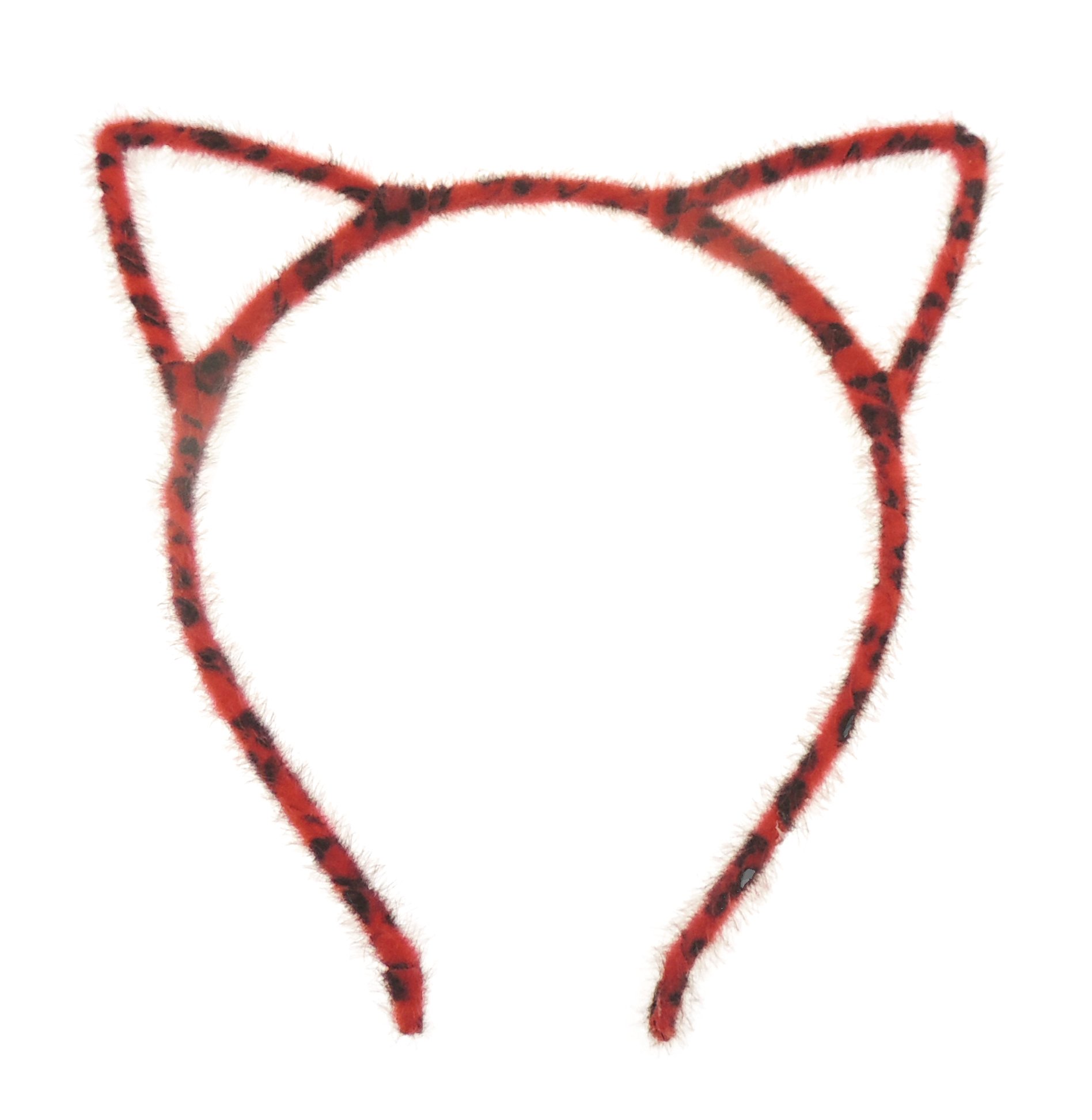 Unisex Womens Animal Cat Ears Narrow Halloween Christmas Nativity Costume Outfit Party School Play Gift Headband Hair Accessories Headpiece Alice Band Hairband Deeley Bopper (Dark Red Leopard) โ image 1
