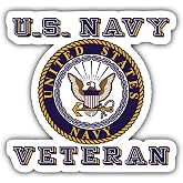 Navy-Veteran Sign Design Car Bumper Sticker, Weather Resistant Vinyl Decal for car, Laptop, Window, Tank