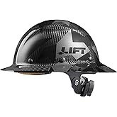 LIFT SAFETY Dax Carbon Fiber Full Brim Hard Hat | Safety/Construction Helmet w/ 6 Point Suspension for Comfort & Impact Protection
