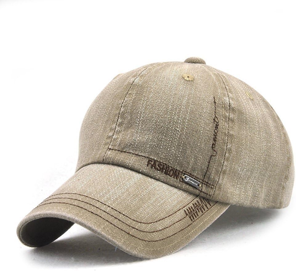 LAOWWO Wash Denim Cap Fine Line Cotton Baseball Cap Unisex Classic Design Sport Leisure Sandwich Peak Cap