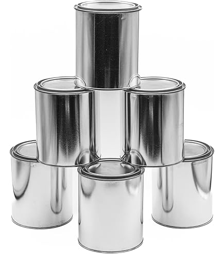 Acrux7 1 Gallon Empty Paint Cans With Lids, Plastic Paint