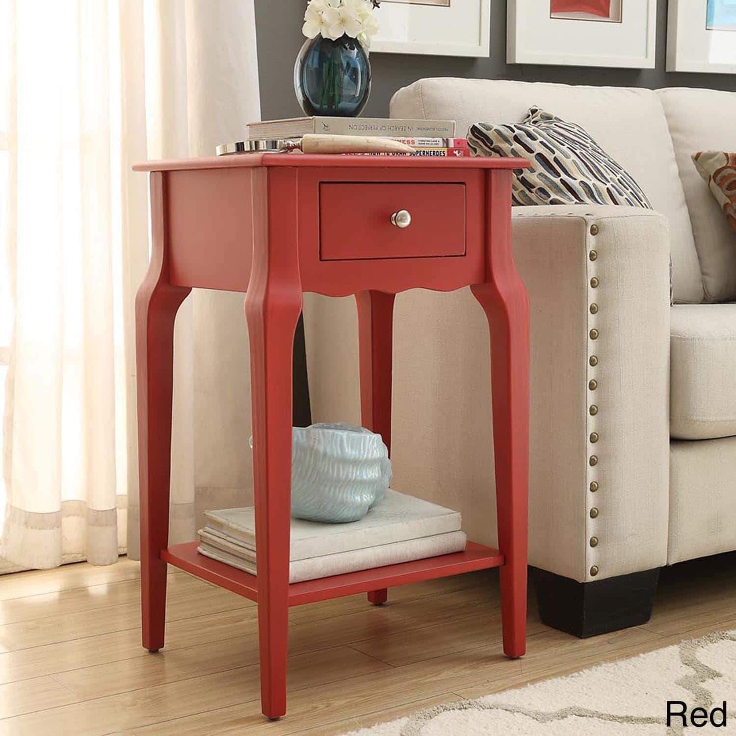 Amazon Com Daniella 1 Drawer Wood Storage Accent End Table By Inspire Q Bold Today Health Personal Care