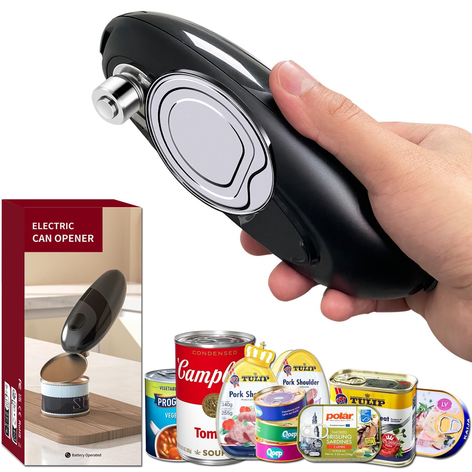 Photo 1 of [UPGRADED BLADE] DRIDOUAM Auto 2.0 Electric Can Opener, Effortless One-Touch Operation with Safety Smooth Edge, Battery Powered Automatic Can Opener for All Can Sizes Best for Seniors, Arthritis
