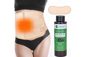 FUUERDS Castor Oil Pack,3Pack Castor Oil Pack Wrap Organic Cotton,Castor Oil Packs for Liver Detox and Thyroid,Reusable Oil Spill Resistant Design,Organic Cotton Flannel 23.6X10In(Castor Oil Included)