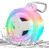 EBODA Bluetooth Shower Speaker, Portable Bluetooth Speakers, IP67 Waterproof Wireless Speaker with LED Light, 2000mAh, True Wireless Stereo, for Men and Women, Unique Music Gifts