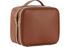 Stagiant Large Makeup Bag, Double Layer Makeup Case with Dividers Makeup Organizer Bag Cosmetic Train Case for Travel Makeup Brushes Palettes Sponge Toiletries