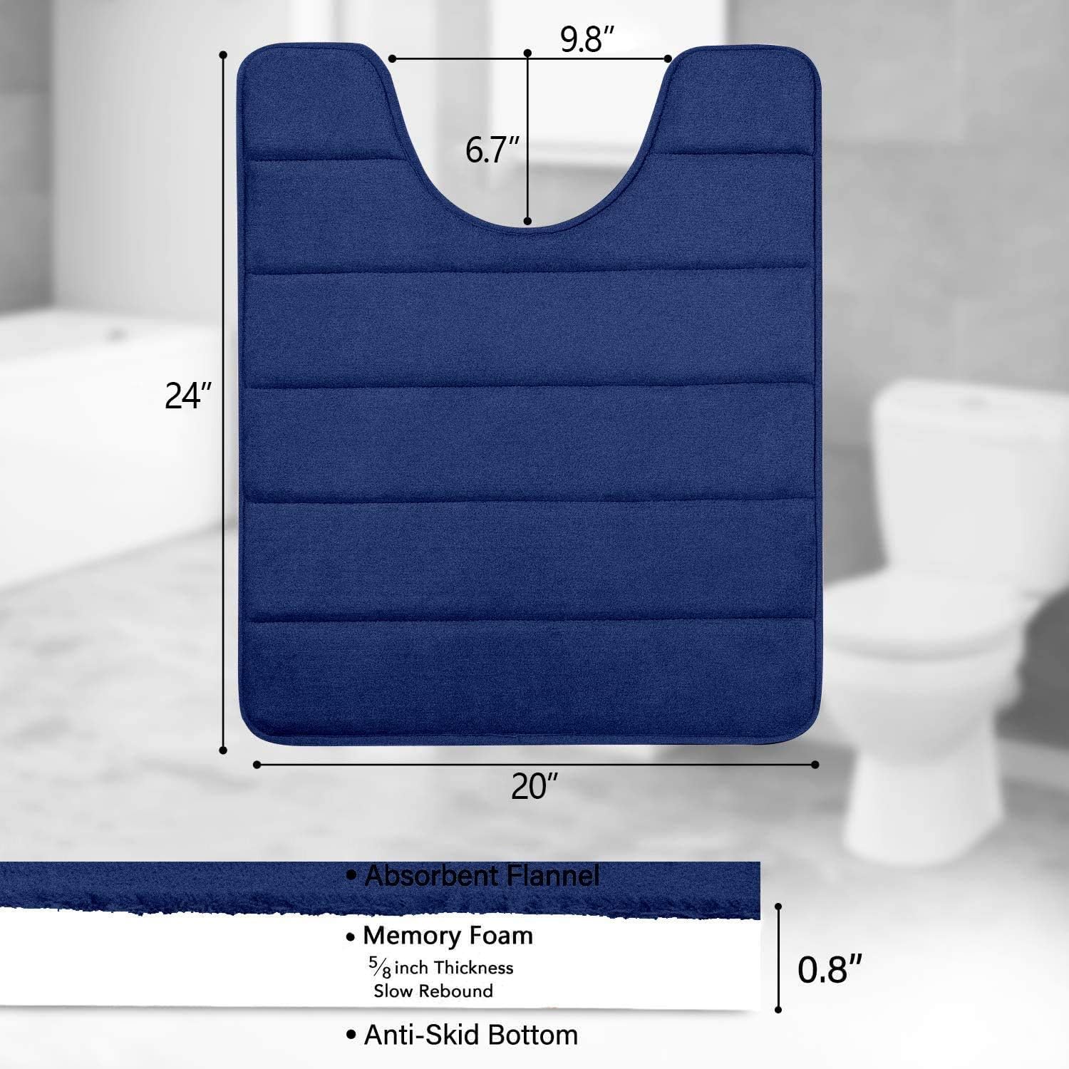 smiry Non-Slip Toilet Mat - Image 5