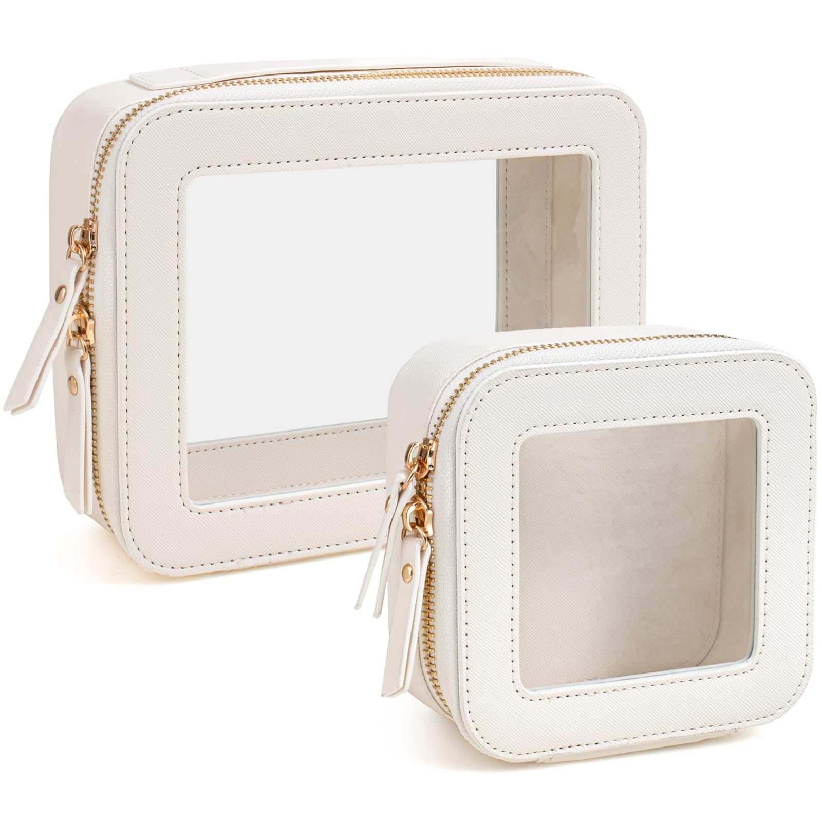 Photo 1 of ****ONLY ONE***
FFpaw Travel Clear Makeup Bag Set, TSA Approved Cosmetic Bag Case with Zipper Portable Makeup Pouch Toiletry Bag Women Traveling Cosmetic Organizer Storage Bag Car Organizer Car Essentials for Women