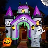 ZPISF Halloween Inflatables 12 FT Haunted House Castle Archway Decorations | Large Halloween Arch Blow Up Yard Outdoor Decorations for Front Lawn Garden Decor