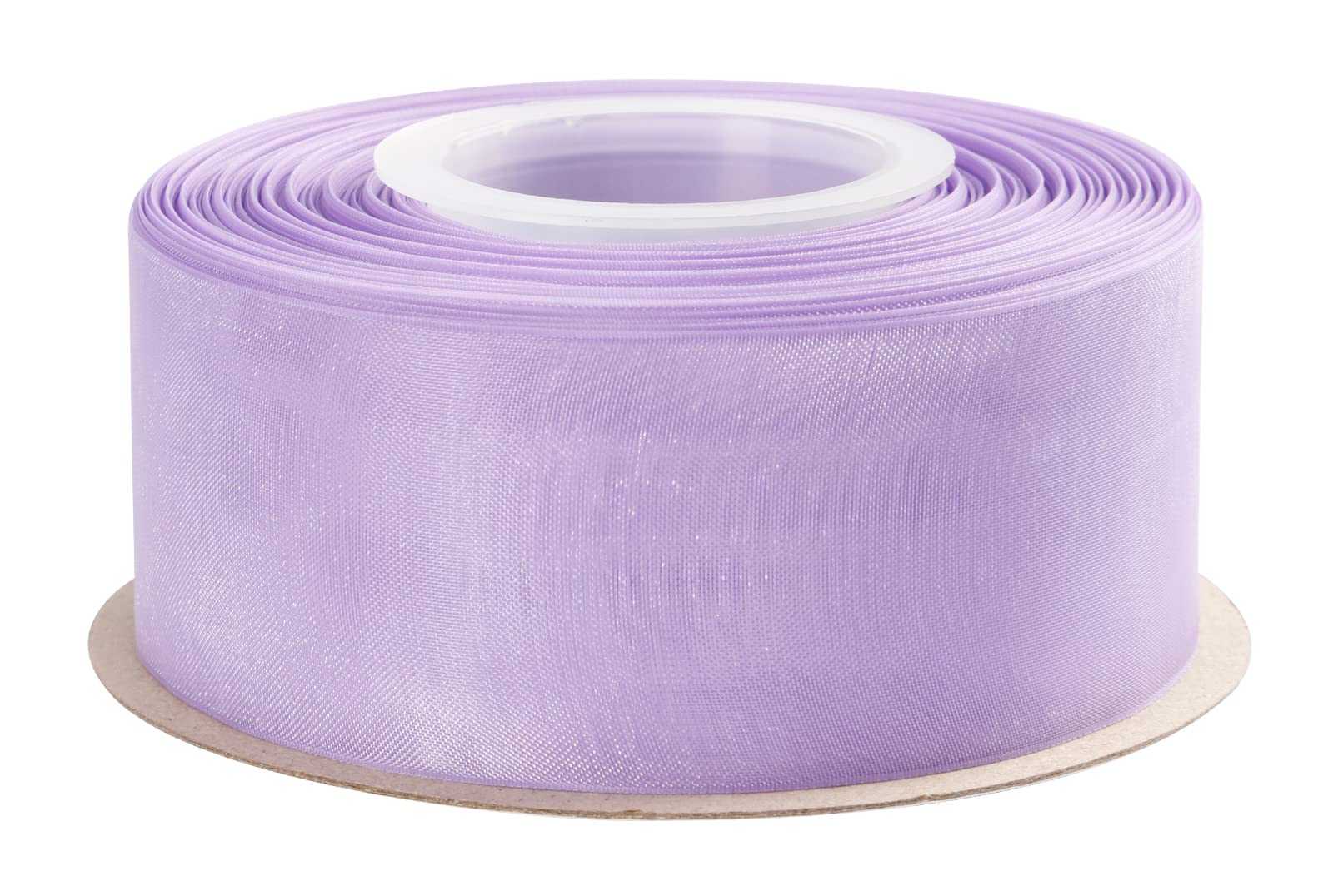 Joycrosso 38mm Lt. Orchid Shimmer Sheer Organza Ribbon Sheer Chiffon Ribbon 45 Meters-Roll Multiple Colors Available for Gift Wrapping Wedding Events Christmas Décor