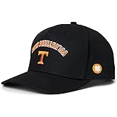 Black Clover Standard Tennessee Game Day Adjustable Snapback Hat, Black/Cotton Twill Orange 3D Emboridery