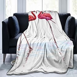 Pink Flamingo Blanket Flannel Throw Blankets Cozy