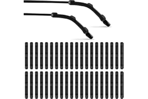 DSUWAZU 20Pairs Eyeglass Ear Cushions, Eyeglasses Temple Tips, Eyeglasses Retainers, Soft Silicone Glasses Ear Grip (Black)