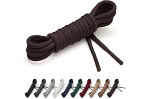 BENCHMARK BASICS Benchmark Dress Shoe Laces - Made in USA - 1/10" (2.5mm) Round Waxed Shoelaces - Choice of Color - 27”, 30", 33" or 36"
