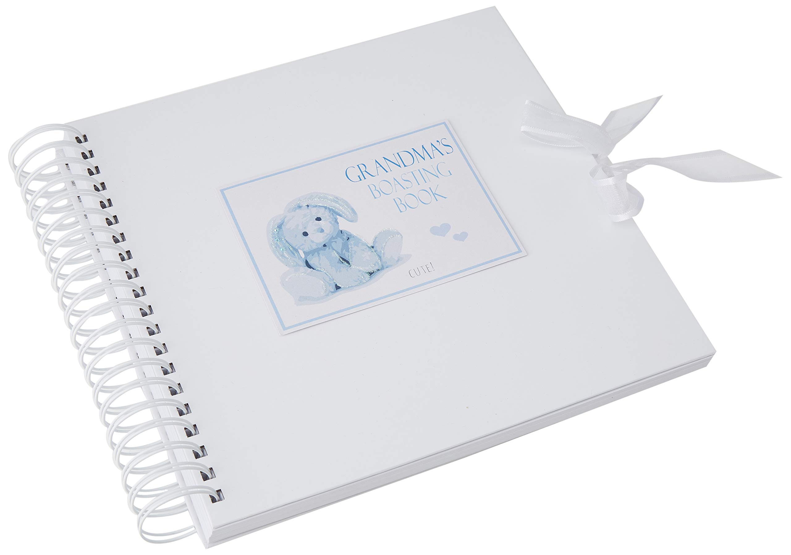 White Cotton Cards Blue ‘Grandma's Boasting Book’ Memory Book (NRB3C), of