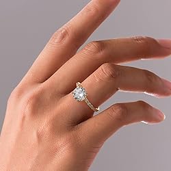 SMILEST 925 Sterling Silver Rings for Women, 14K