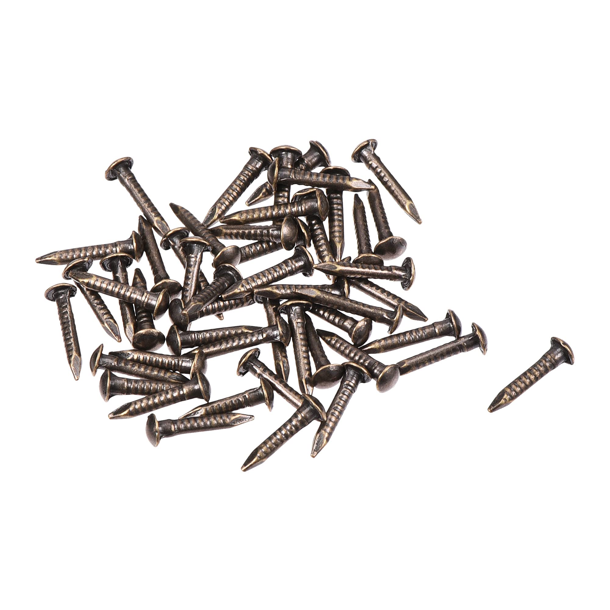 sourcing map Small Tiny Brass Nails 1.2x8mm for DIY Wooden Hardware Accessories 50pcs