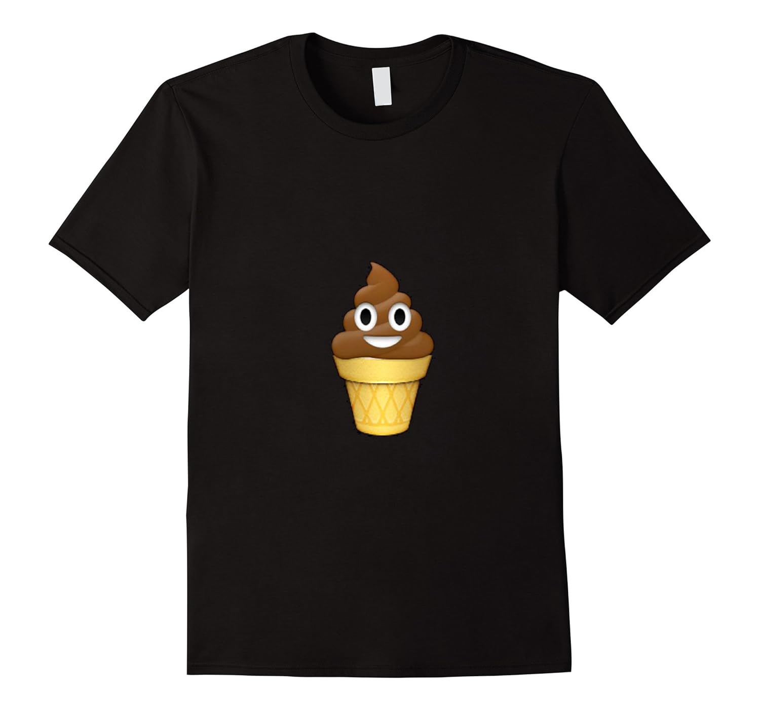 Ice Cream Graphic T-Shirt Poop Emoticon Chocolate-ANZ