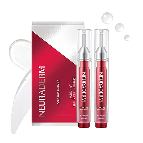 NEURADERM Core Time Ampoule, All-in-One Lifting Revitalizing Serum To Reduce Fine Lines Glowing Radiant Complexion (15ml/0.5 fl. oz x 2ea)