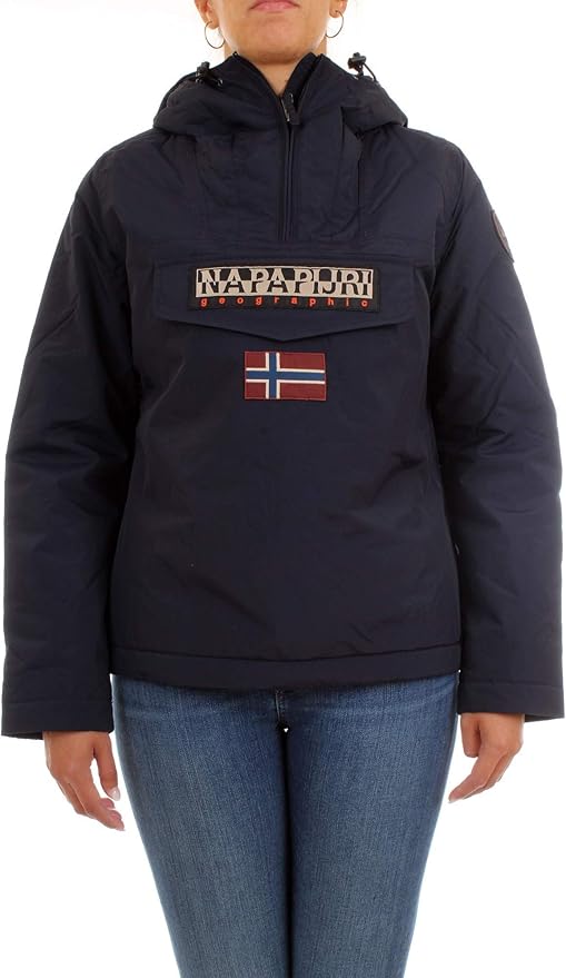 Napapijri Women's RAINFOREST WOMAN WIN Jacket, Blue (BLU MARINE), 42 (Manufacturer size: X-Large 