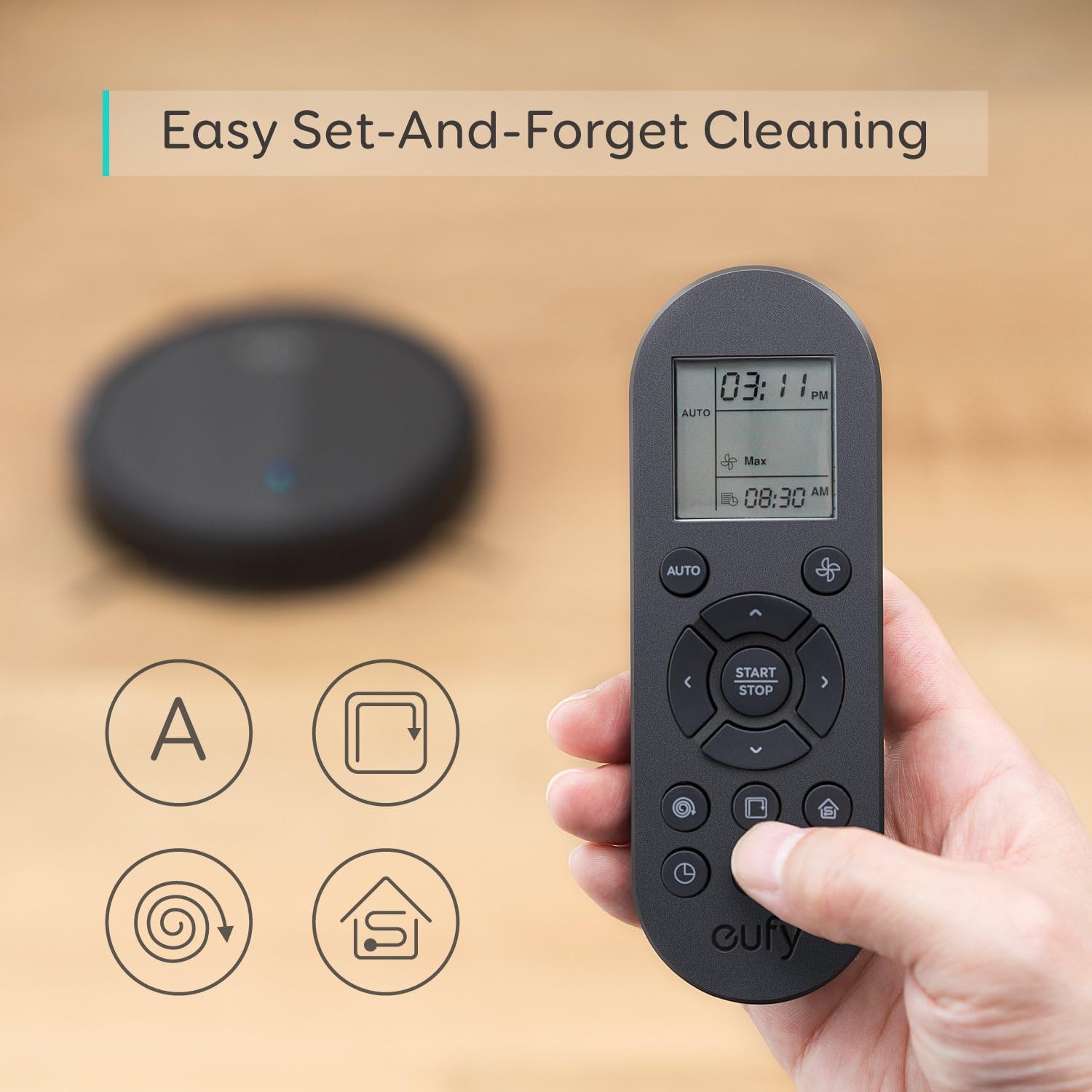 eufy by Anker, BoostIQ RoboVac 11S (Slim), Robot Vacuum Cleaner, Super-Thin, 1300Pa Strong Suction, Quiet, Self-Charging Robotic Vacuum Cleaner, Cleans Hard Floors to Medium-Pile Carpets -