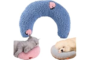MCGOTASY Zentric Calming Pet Pillow, Petsboro Pet Pillow, Pets Boro Pet Pillow, Libiyi Dotmalls Pet Pillow, Soft Dog Bed Pillows, U-Shaped Pillow for Pet Cervical Protection Sleeping Improve (Blue *1)
