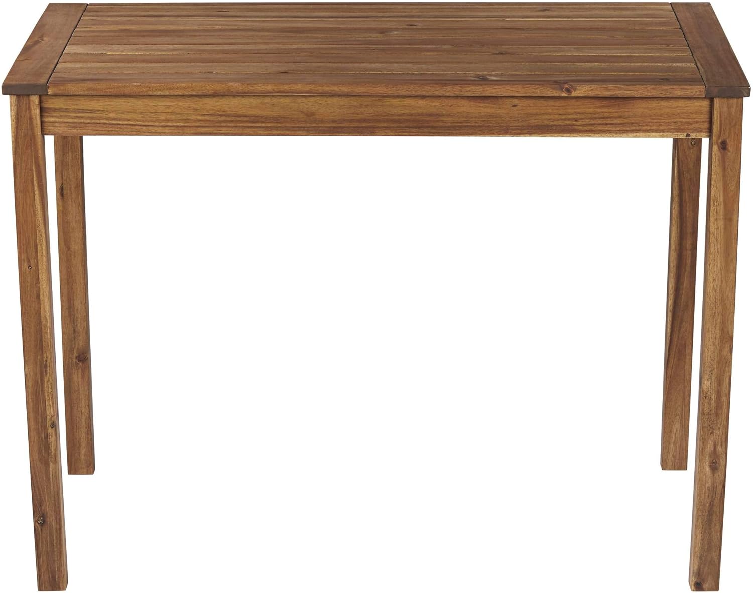 Teal Island Designs Nova 48" Wide Natural Wood Outdoor Bar Table: Garden & Outdoor