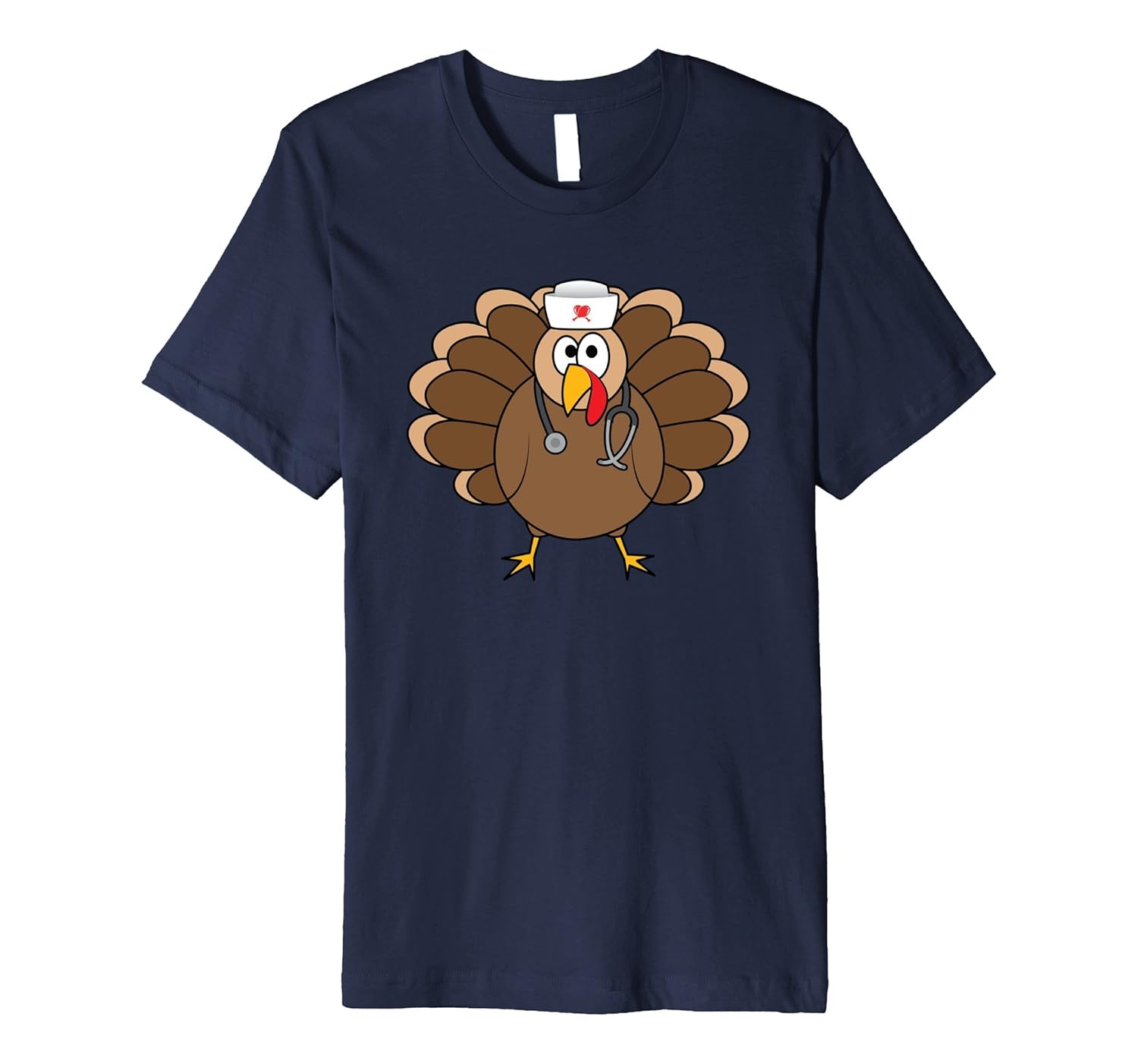 Thanksgiving Turkey Nurse Funny Cute T-Shirt Face Tee Gift-ANZ