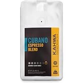 Kahwa Cuban Coffee Grounds, Cubano Dark Roast Espresso Blend, Ground Coffee, 2 lb Bag