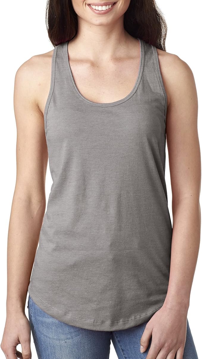 Next Level Women's NL1533 The Ideal Racerback Tank Heather Gray Large