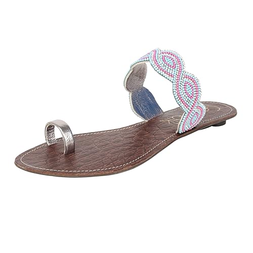 Gun Metal Flat Slip on Sandals