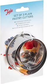 Tala Stainless Steel Pastry Cutters Set of 3 Small Medium Large Round view 2