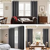 Joydeco Blackout Curtains 96 Inch Two Panels Thermal Insulated Dark Grey view 6