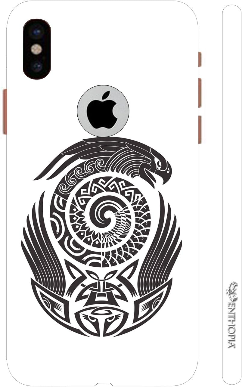 Enthopia Designer Hardshell Case Maori Eagle Back Cover for Apple iPhone X with Hole