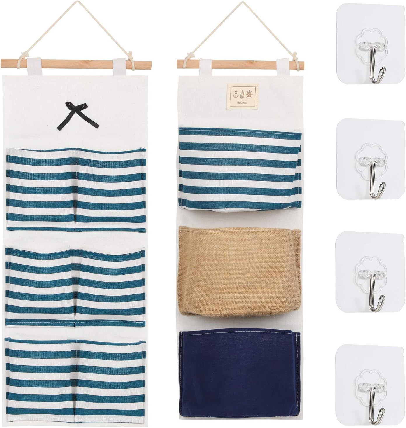 N / A 2PCS Bathroom Hanging Storage Bag Wall Hanging Storage Bag Linen