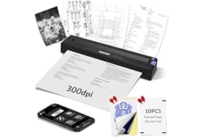 XWKOXWK Portable Printers Wireless for Travel,Inkless Thermal Bluetooth Mini Printer Compatible with Android,iOS&Laptop,Support 8.5" X 11" US Letter&A4,Portable Small Mobile Travel Printer for Home (T11)