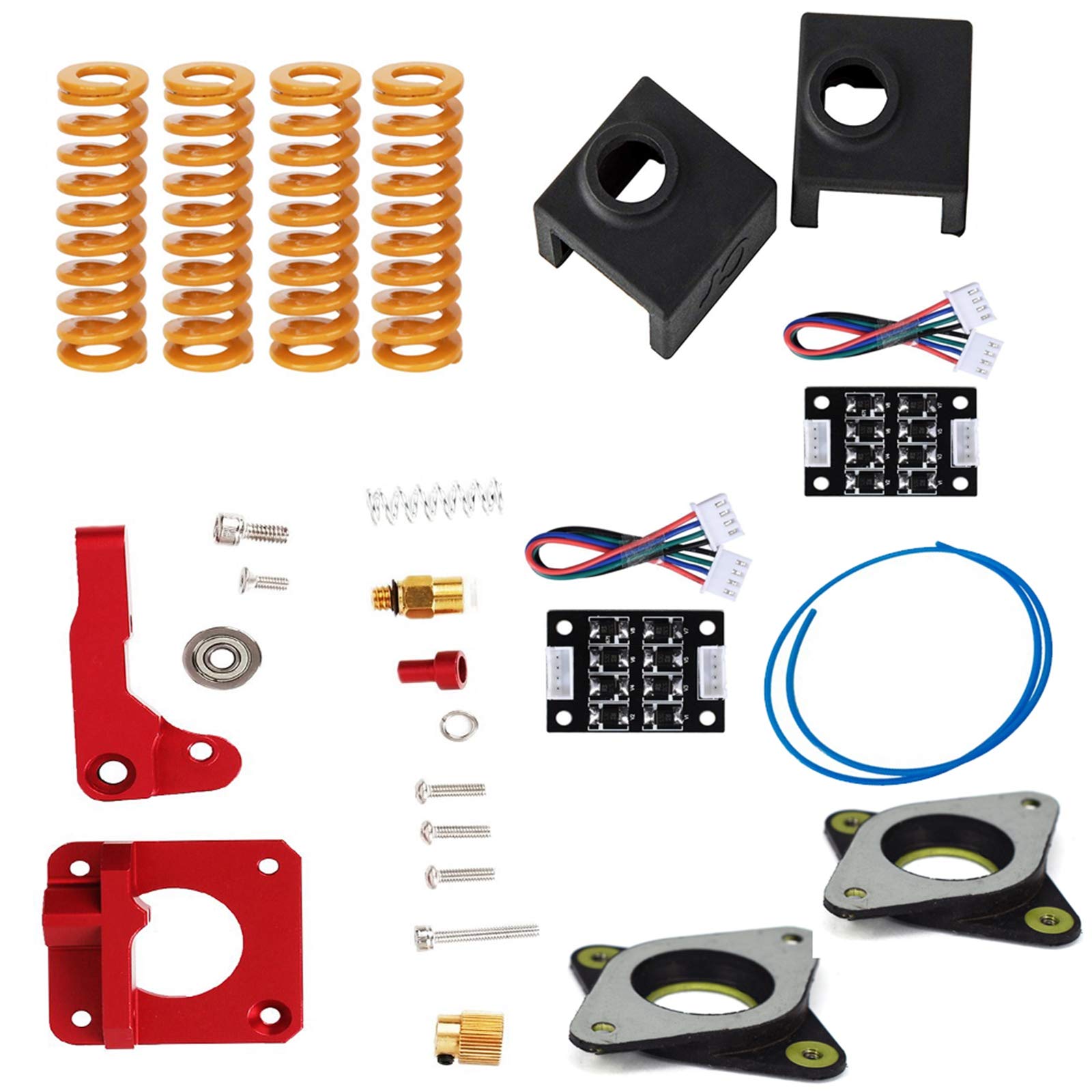 LICHIFIT 12pcs/pack Springs Extruder Sock Tube Stepper Dampers Smoother kit Fit for Creality Ender 3 3D Printer