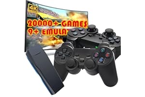 Youngwants Retro Game Console with 20000 Games,Plug & Play Video Game Console 9 Emulators Classic Games,4K HDMI Output for TV,Dual Controllers for Kids Boys & Girls 64G
