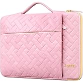 Lacdo 360° Protective 14 Inch Laptop Sleeve Case for HP Lenovo Dell ASUS Chromebook 14 / HP Pavilion Stream 14 / Dell Inspiron 14 / Lenovo IdeaPad 14 / Aspire/ASUS ZenBook Computer Bag, Sakura Pink
